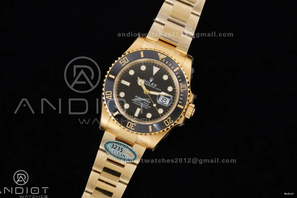 Black Clean YG Best Dial 126618 On Edition SH3235 YG Submariner 1:1 Bracelet LN 0319